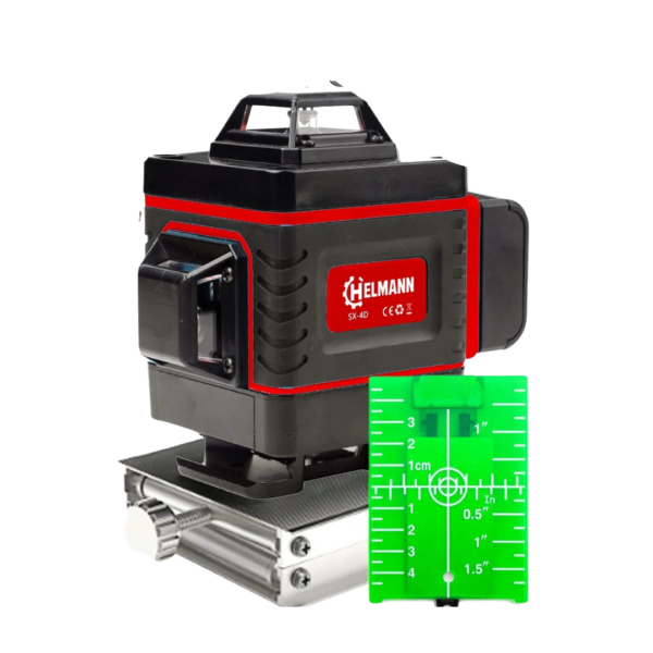 Niwelator krzyżowy (poziomicy laserowej 3D/4D  trójnóg/tyczka 3m